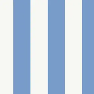 Lick Blue & White Painted Stripe 02 Textured Wallpaper