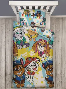 Paw Patrol Splodge Single Rotary Duvet and Pillowcase Set