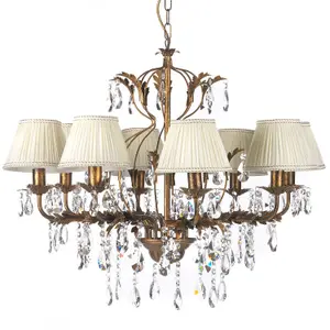 Luminosa Karen Multi Arm Chandelier with Shades Bronze