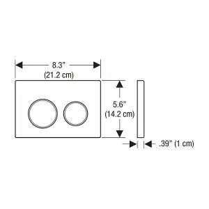 Geberit Omega20 Dual Flush Plate Matt Black 115.085.16.1