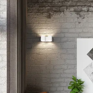 Orbis Aluminium White 2 Light Classic Wall Light