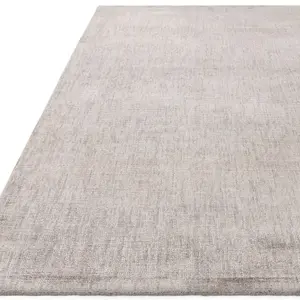 Silver Handmade Luxurious Modern Plain Sparkle Rug For Bedroom & Living Room-200cm X 290cm