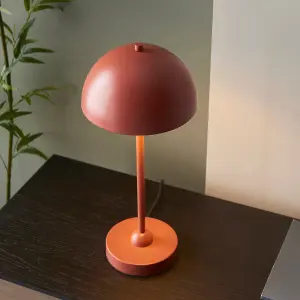 Luminosa Saroma Complete Table Lamp, Matt Terracotta Paint