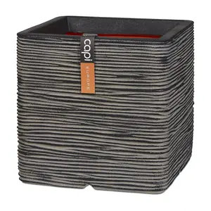 Capi Planter Nature Rib Square 50 x 50 cm Anthracite