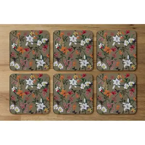 Square 6 Piece Coaster Set (Set of 6)