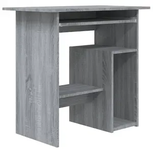 Berkfield Desk Grey Sonoma 80x45x74 cm Engineered Wood