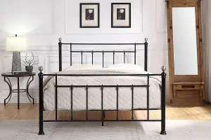 Harpenden Black Metal Small Double Bed Frame 4ft