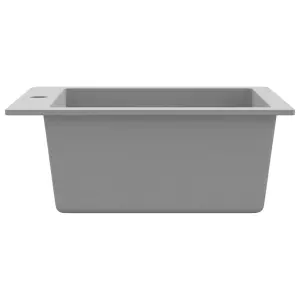 Berkfield Overmount Kitchen Sink Single Basin Granite Grey