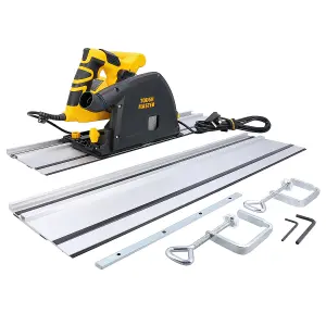 TOUGH MASTER Plunge Track Saw Corded Saw for Wood with 165mm 48T Disc - 1400 Watts (TM-PTS165)