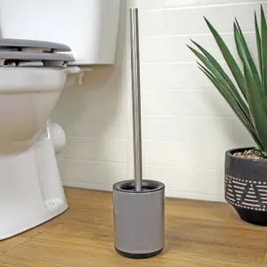 Showerdrape Rondo Grey Toilet Brush & Holder