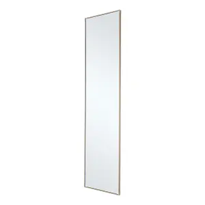 Rose Gold Rectangular Wall Mounted Framed Mirror Full Length Mirror Dressing Mirror H 120 cm x W 30 cm