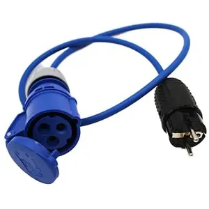 HDIUK Euro Schuko Plug to Ceeform 16A Socket Connector Extension Lead (1 Metre)