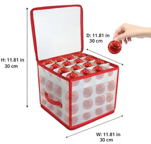 64 Bauble Storage Box For Set Of 64 Baubles Christmas Tree Decoration Organiser