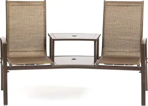 Suntime Havana Garden Duo Seat with Table in Bronze