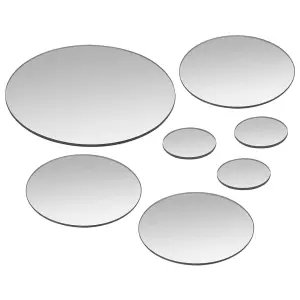 Berkfield 7 Piece Wall Mirror Set Round Glass