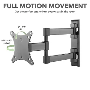 iTech Mount 13" to 27" Full Motion Double Arm TV Wall Mount Bracket