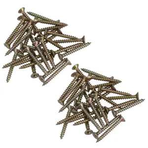 3mm x 25mm Countersunk Wood Chipboard Screw Fasteners PZ1 Drive 52pc