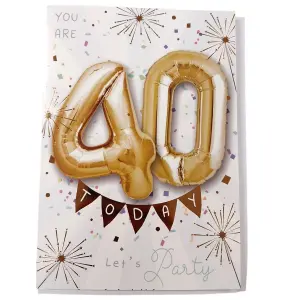 Sensations 40 Today Foil Balloon Gold (One Size)