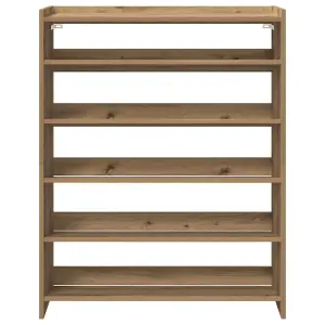 Berkfield Shoe Rack Artisan Oak 80x25x100 cm Engineered Wood