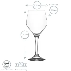 LAV Ella Red Wine Glasses - 330ml - Pack of 12