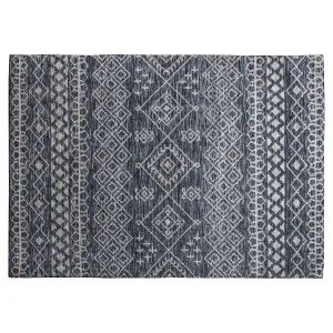 Plaza Dark teal Patterned Medium Rug, (L)170cm x (W)120cm