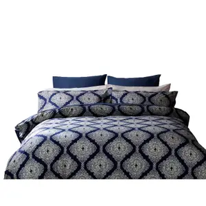 Belledorm Ava Duvet Cover Set Navy (Superking)