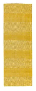 Yellow Modern Geometric Graphics Natural Fibers Handmade Rug For Dining Room Bedroom & Living Room-160cm X 230cm