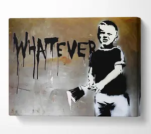 Whatever Kid Canvas Print Wall Art - Medium 20 x 32 Inches