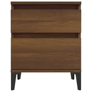 Berkfield Bedside Cabinets 2 pcs Brown Oak 40x35x50 cm