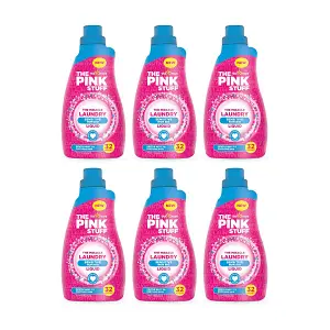 Stardrops The Pink Stuff Sensitive Non-Bio Laundry Liquid, 32 Washes 960 ml (Pack Of 6)