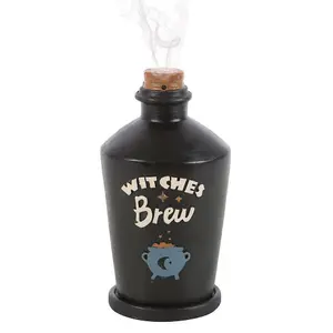 Something Different Witches Brew Potion Bottle Incense Cone Holder Black (One Size)