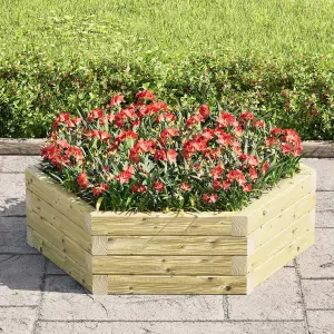 OutdoorGardens Stackable Wooden Hex Planter - 1000mm