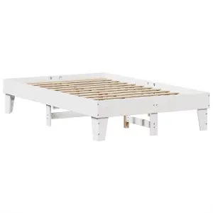 Berkfield Bed Frame without Mattress White 120x190 cm Small Double Solid Wood Pine