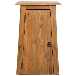 Berkfield Bathroom Wall Cabinet Solid Recycled Pinewood 42x23x70 cm