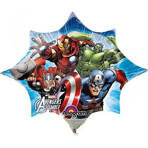 Avengers Shaped Foil Balloon Multicoloured (One Size)