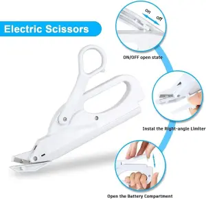 New Electric Scissors Cordless Portable Craft Fabric Automatic Cutting Handheld