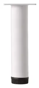 Rothley Painted White Furniture leg (H)107mm (Dia)32mm