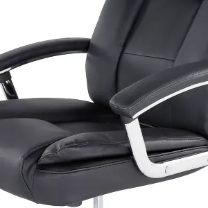 Executive Chair Faux Leather Black ADVANCE