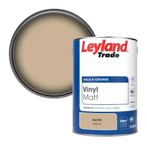 Leyland Trade Vinyl Matt Walls & Ceilings Emulsion Paint Sea Hut (PPG14-18) 5L