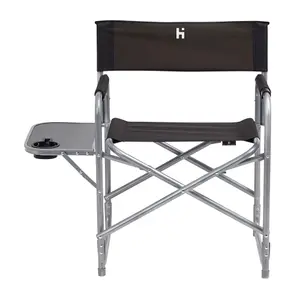 Hi-Gear Haddon Directors Chair with Inbuilt Folding Table, Camping Furniture