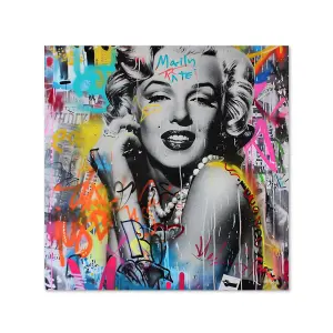 Toughened 6mm Glass Kitchen Splashback 60 x 60cm Marylin Monroe - Polished Edge Heat Resistant Back Splash for Cookers Hob