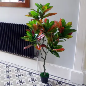 130cm Artificial Codiaeum Multicoloured Tree