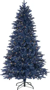 Blue Realistic Fir Christmas Tree With 350 LED Twinkling Lights The Seasonal Aisle Size: 6' H