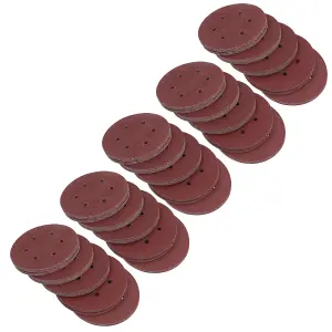 150mm Mixed Grit Hook And Loop Sanding Discs For DA Orbital Sanders 250pk