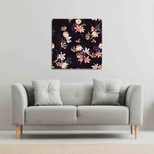 bubble gum on color background (Canvas Print) / 101 x 101 x 4cm