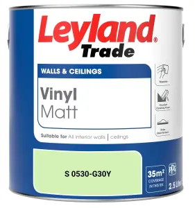 Leyland Trade Vinyl Matt Walls & Ceilings Emulsion Paint (S 0530-G30Y) 2.5L