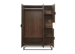 Birlea Houston 4 Door Wardrobe Walnut