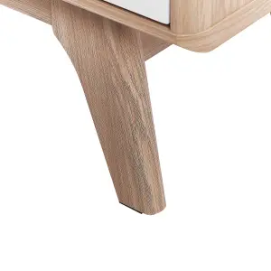 Beliani Modern TV Stand Light Wood BUFFALO