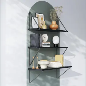 GoodHome Clever Grey Steel Shelving bracket (H)280mm (D)200mm