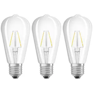 Ledvance LED ST64 4W E27 Parathom Classic 40 Filament Warm White Clear (3 Pack)